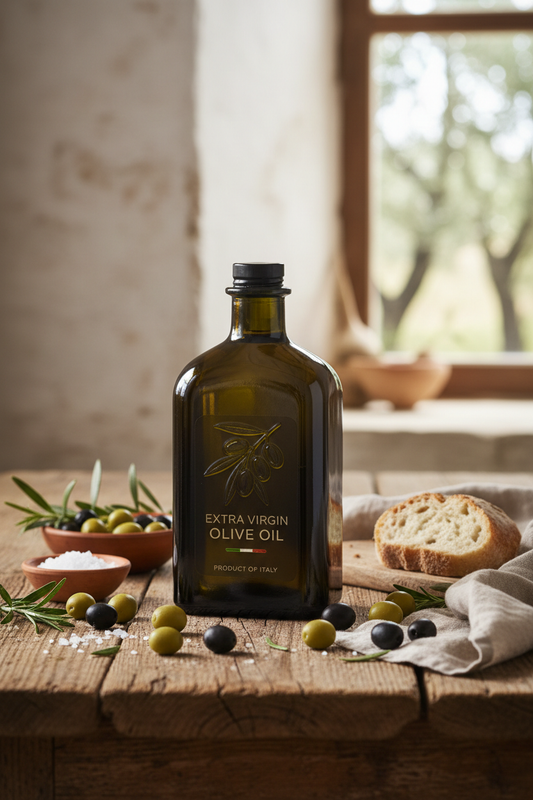 Bottiglia di olio extravergine d'oliva Colline del Cilento
