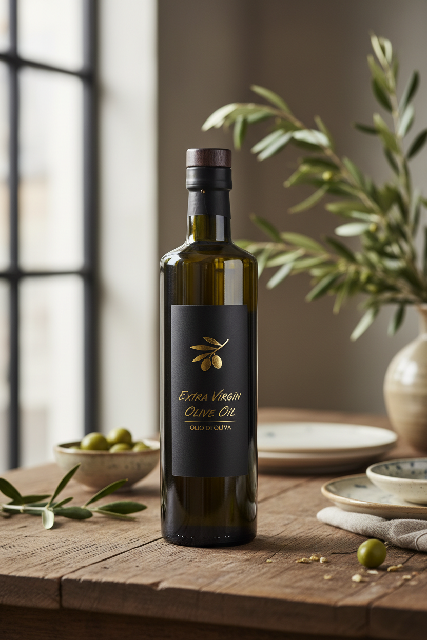 Bottiglia elegante di olio EVO Lago di Garda Casaliva