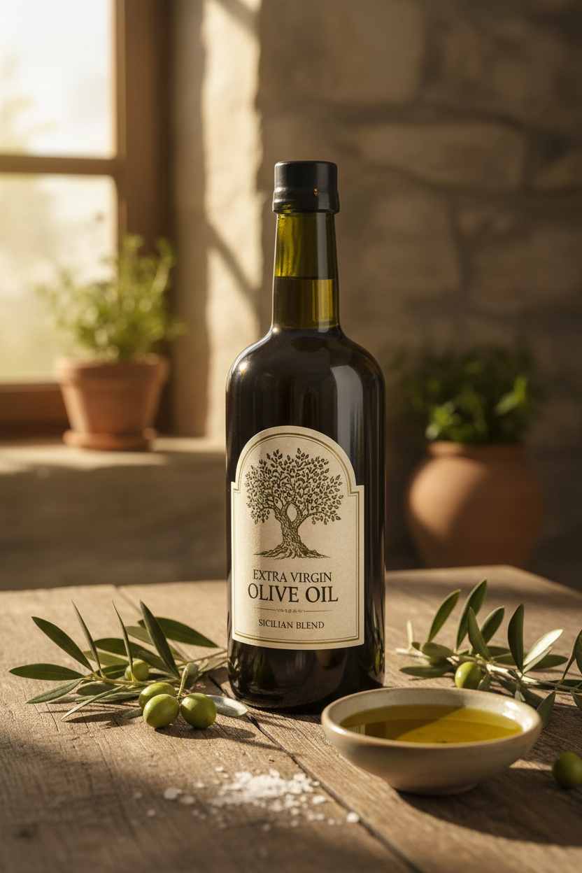 Bottiglia di olio EVO Val di Mazara Nocellara e Biancolilla